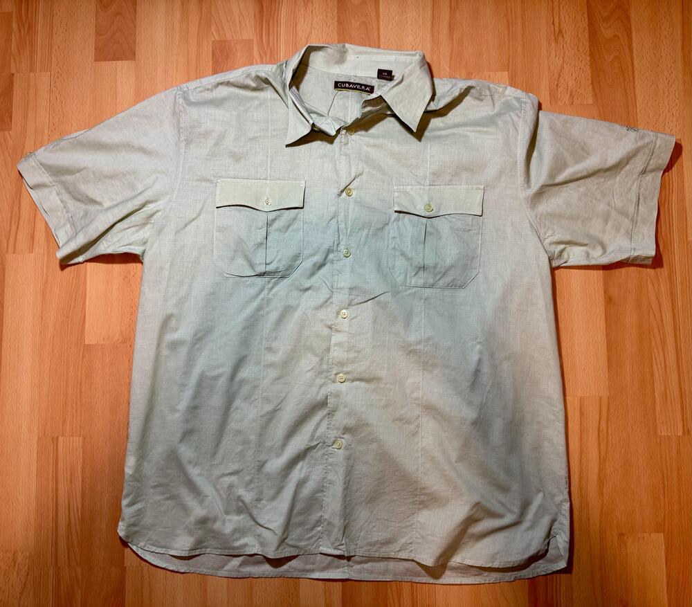 Cubavera Shirt Mens XL Button Up Short Sleeve Two Pocket Casual